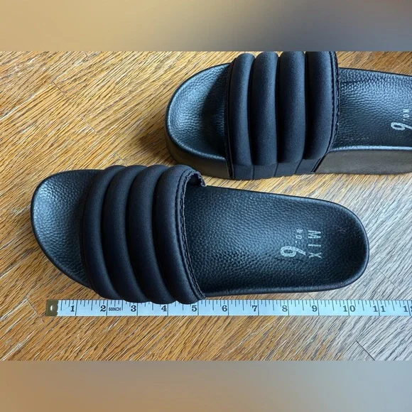 Mix No. 6 Cortlynn Platform Slides 38.5/8 Black - Picture 8 of 14